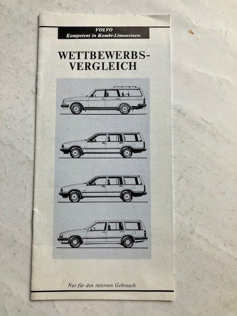 Volvo Competitie Vergelijking - Interne Gebruik, Volvo, Zo goed als nieuw, Volvo, Ophalen of Verzenden