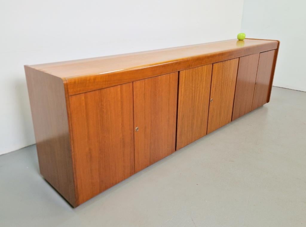 Vintage teak Deens dressoir 237 cm sideboard ’60 kast design, Ophalen, N, Overige materialen, N