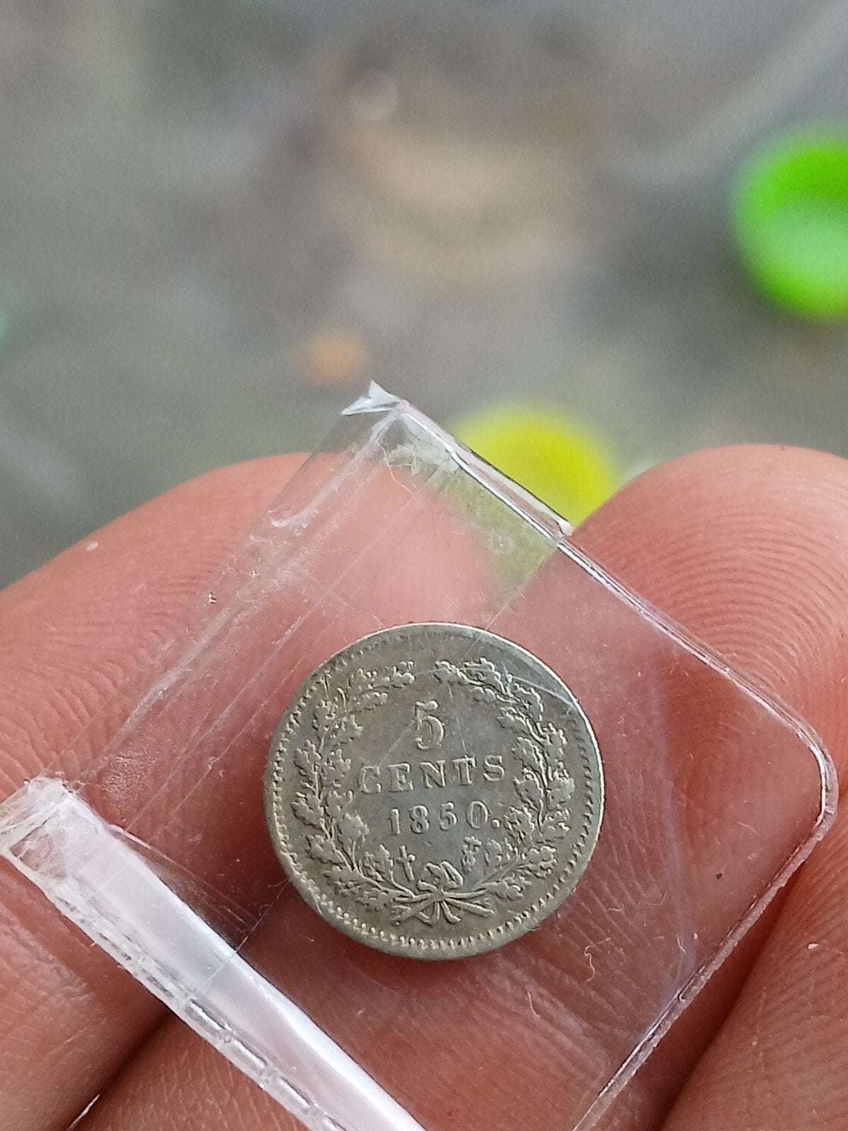 Zilveren 5 Cents Munt Koning Willem III 1850, Koning Willem III, Zilver, Ophalen of Verzenden, Losse munt