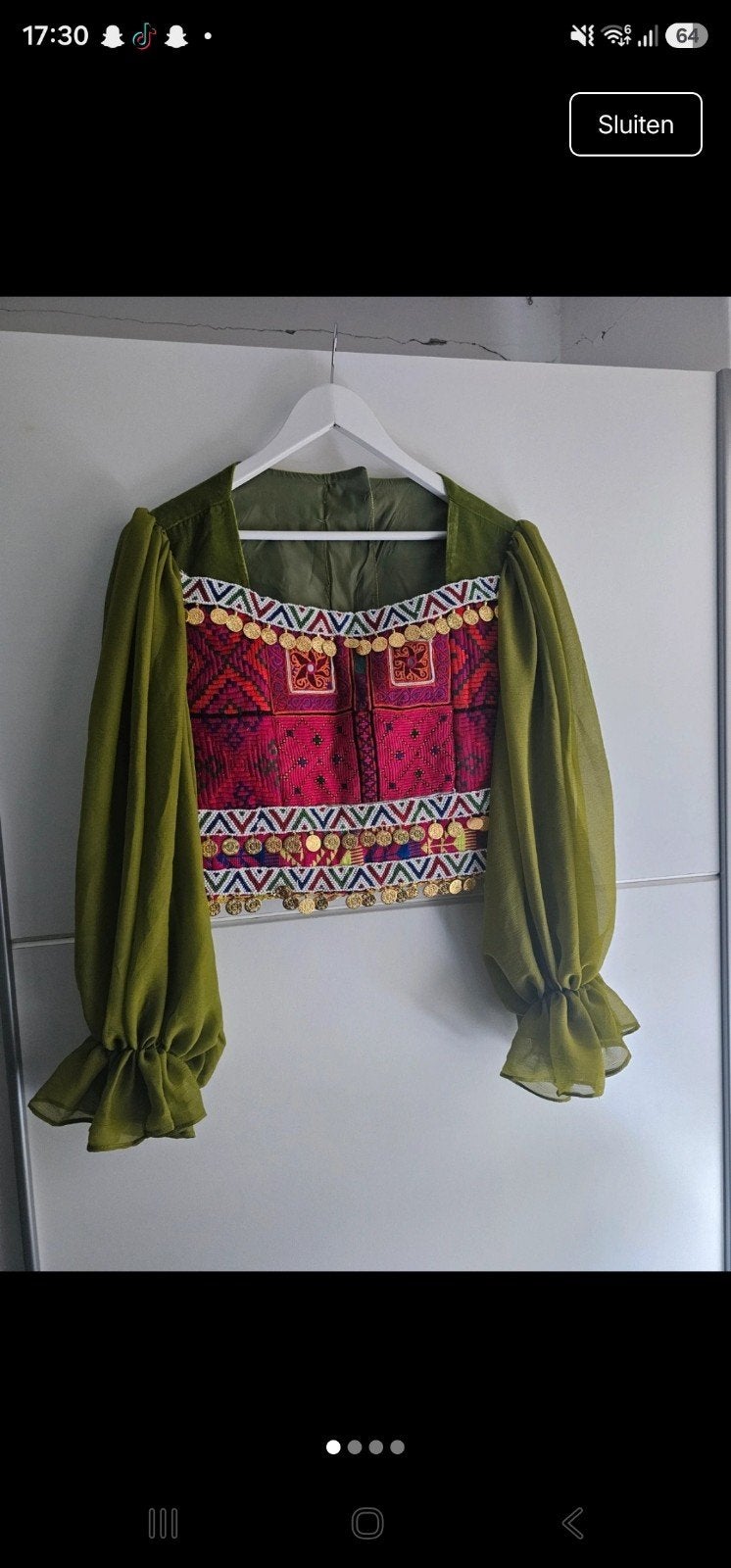 Afganse blouse, Maat 38/40 (M), Overige typen, Ophalen of Verzenden, Zo goed als nieuw