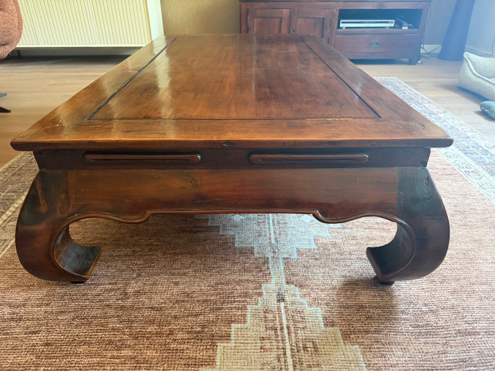 Antieke teak houten opium salon tafel, Antiek en Kunst, Ophalen