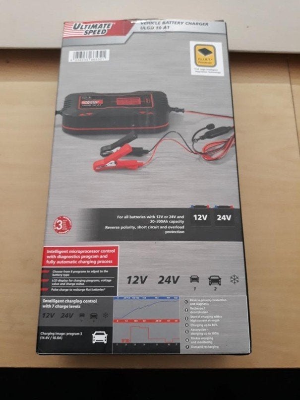 Acculader 12/24 volt 10 Ah NIEUW, Ophalen of Verzenden, Nieuw