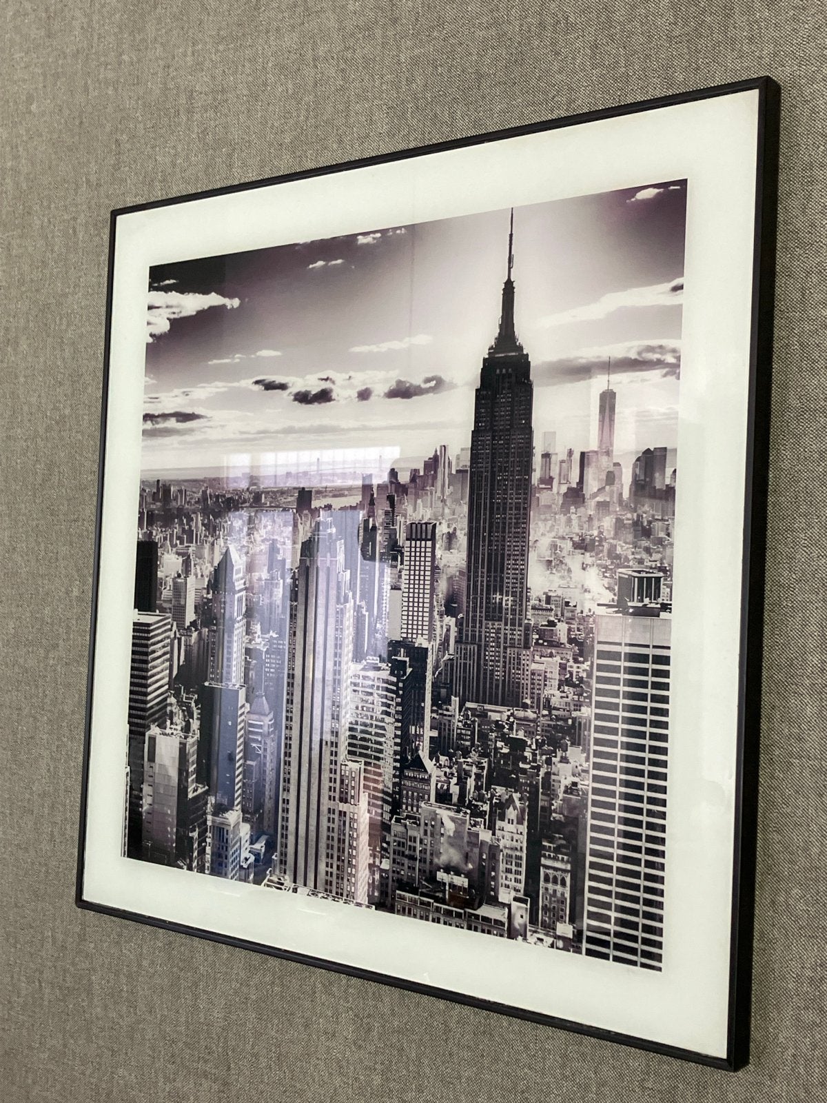 Plexiglas zwart-wit foto New York Empire State Building, Ophalen, 50 – 75, Zo goed als nieuw, Foto of Poster
