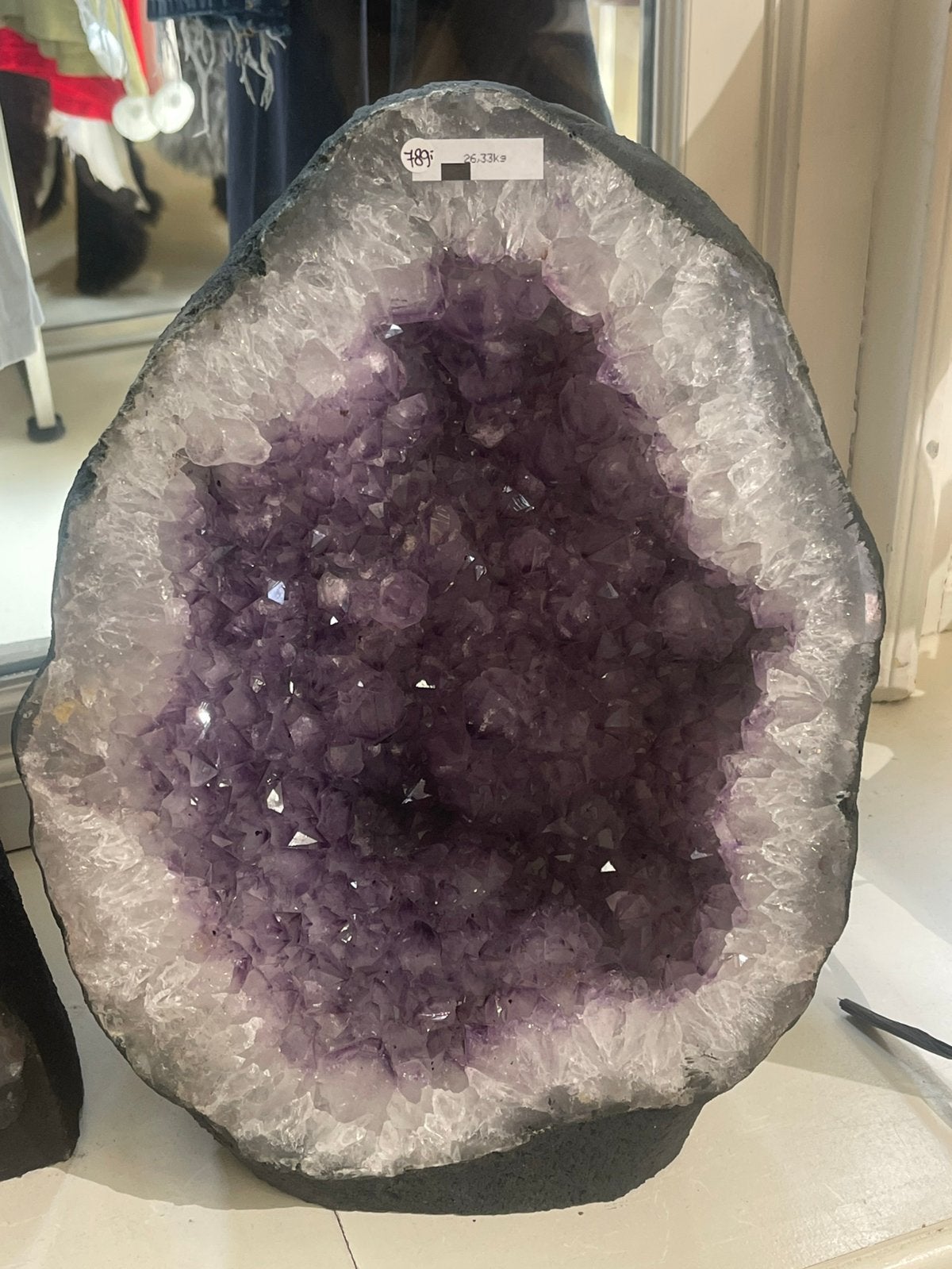 Geode amethist 26kg, Ophalen of Verzenden
