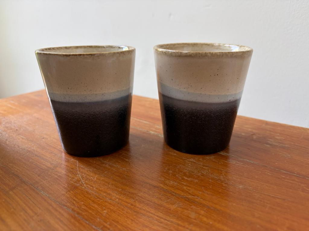 2 HK living kopjes | “Rock” | 23cl | puntgaaf, Overige materialen, Ophalen of Verzenden, Zo goed als nieuw, Overige stijlen