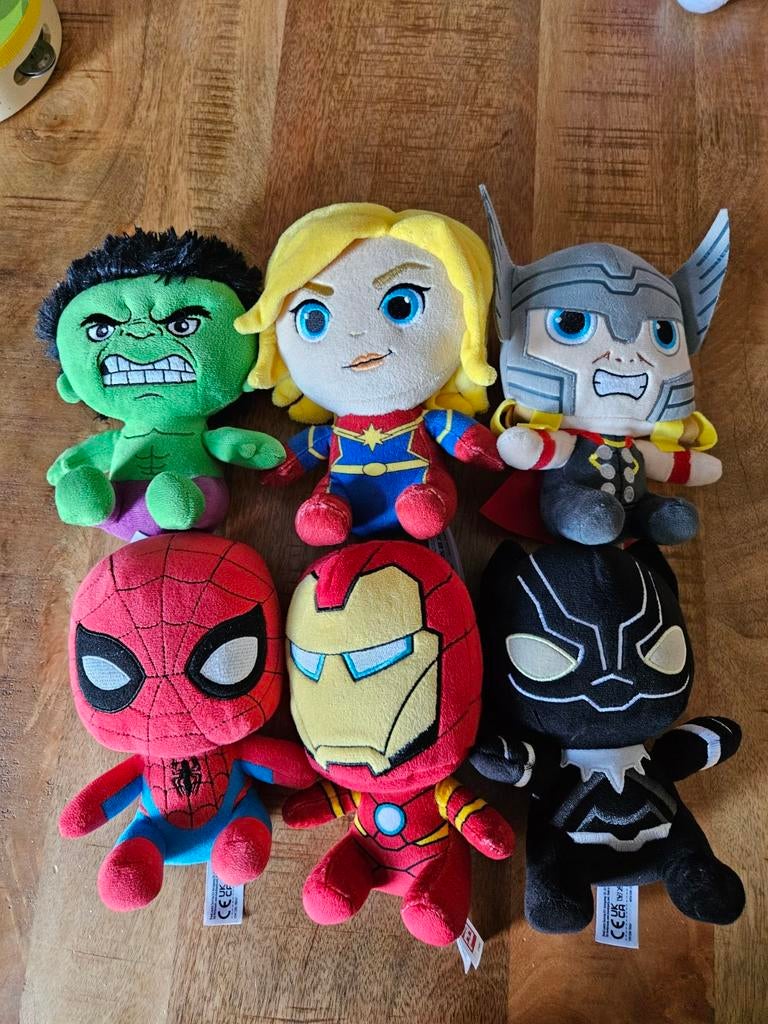 6x marvel knuffels, Ophalen of Verzenden, Zo goed als nieuw, Overige typen