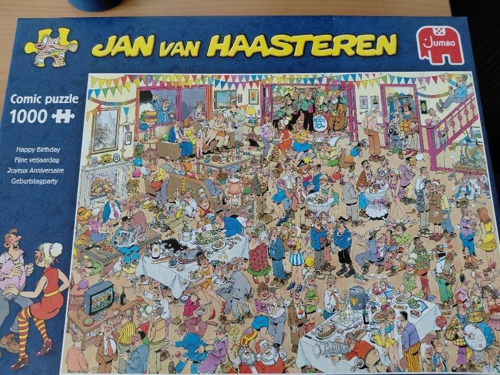 van Haasteren, "Fijne verjaardag", 1000 stukjes, Ophalen, 500 t/m 1500 stukjes, Zo goed als nieuw, Legpuzzel