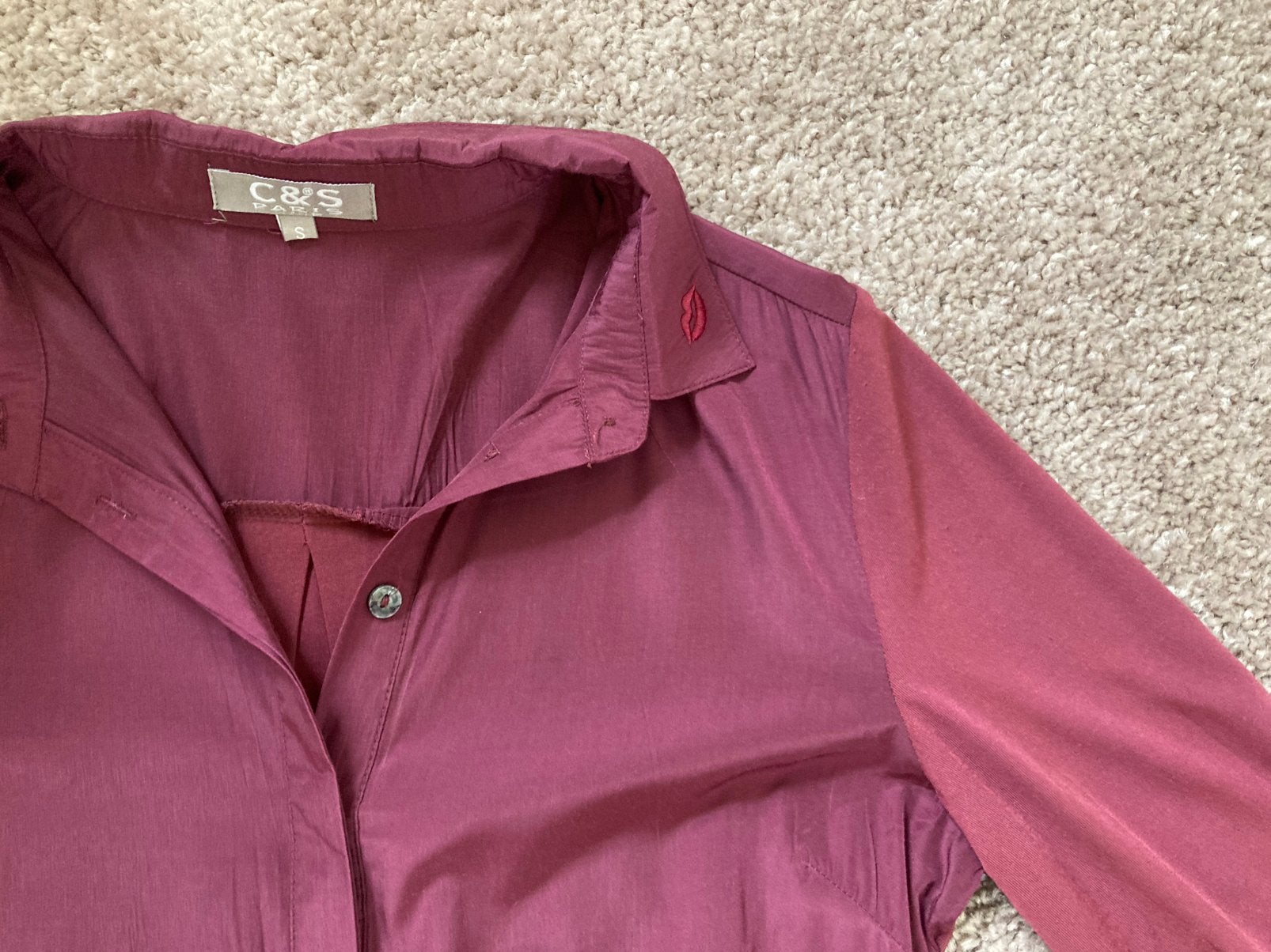 Tuniek in bordeauxrood en maat S, Kleding | Dames, Ophalen, Zo goed als nieuw, Rood