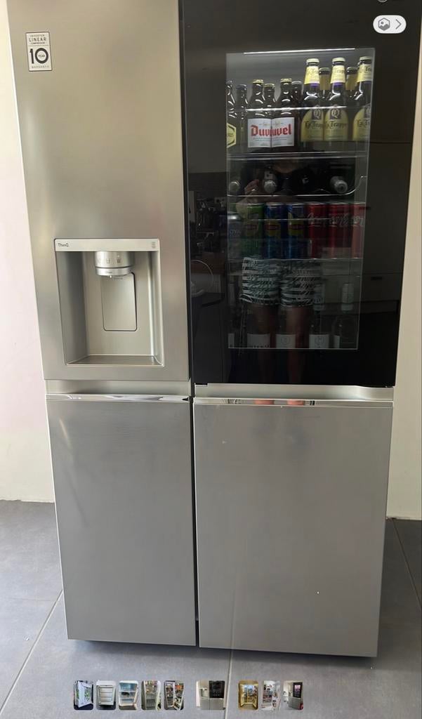 LG Amerikaanse Koelkast met IJsbollen & IJsblokjes Maker, Ophalen, Gebruikt, 200 liter of meer, 60 cm of meer
