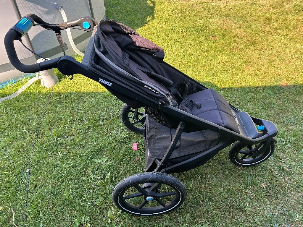 Thule urban glide hardloop wagen, Gebruikt, Verstelbare duwstang, Combiwagen, Ophalen