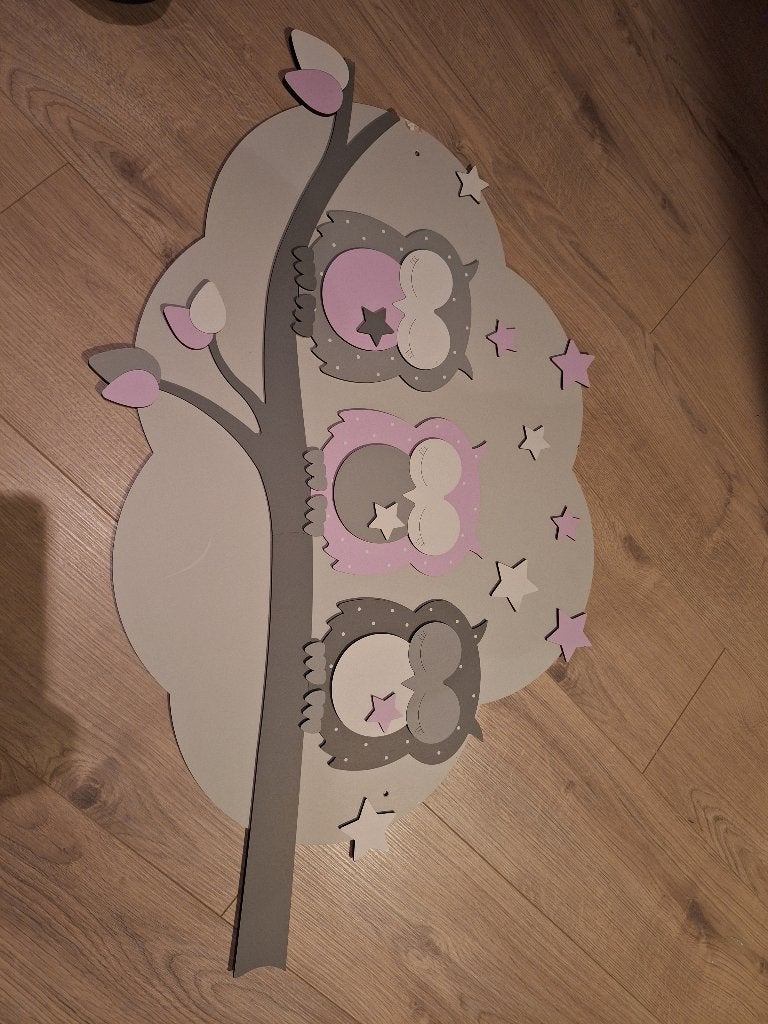 Houten muurdecoratie babykamer, Ophalen of Verzenden, Gebruikt, Wanddecoratie