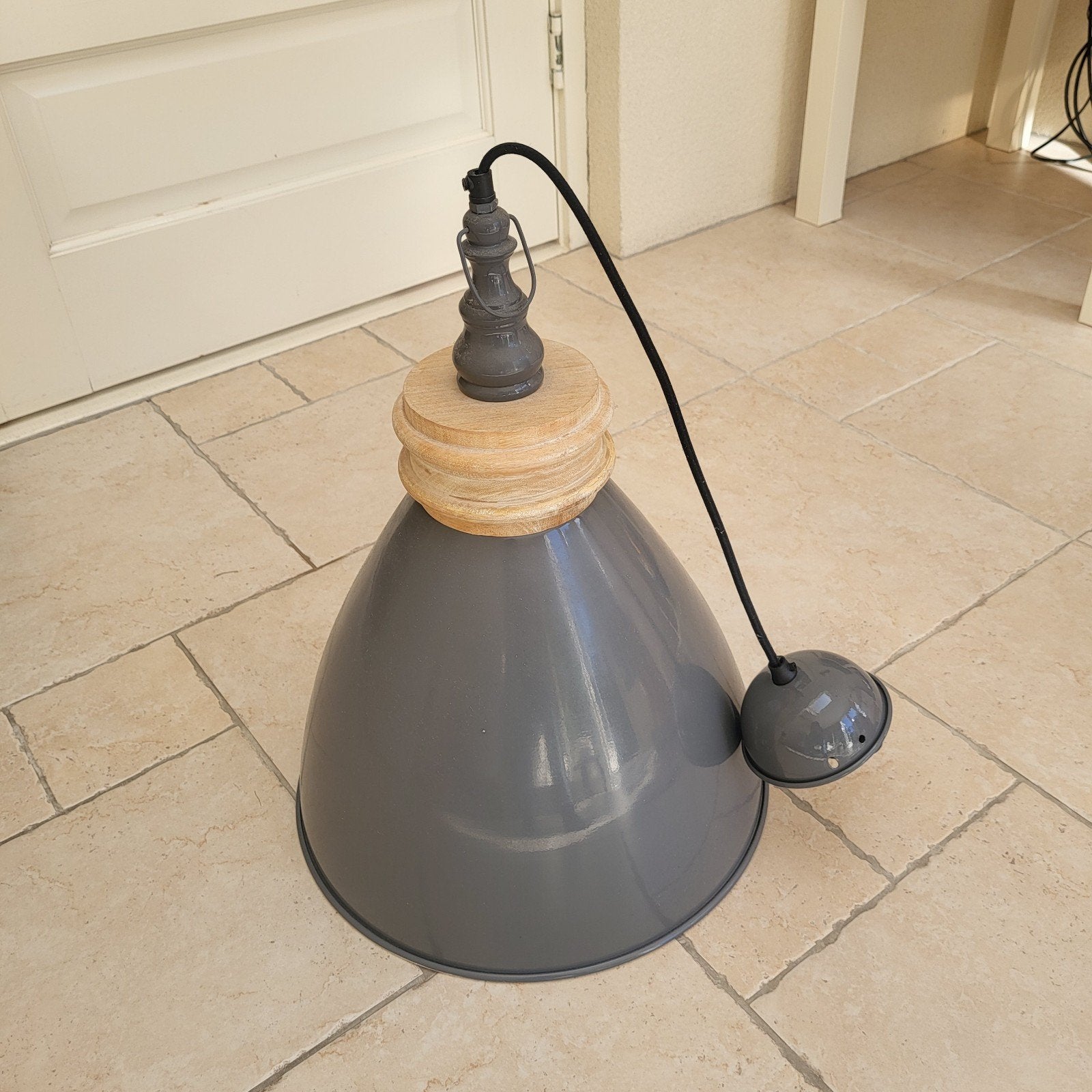 industriële hanglamp, Ophalen