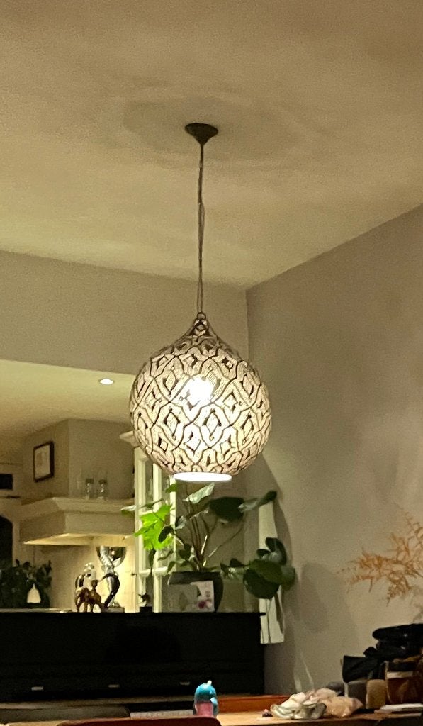 Oosterse plafond lamp (45cm), Ophalen, E27 (groot), Zo goed als nieuw, Oosters