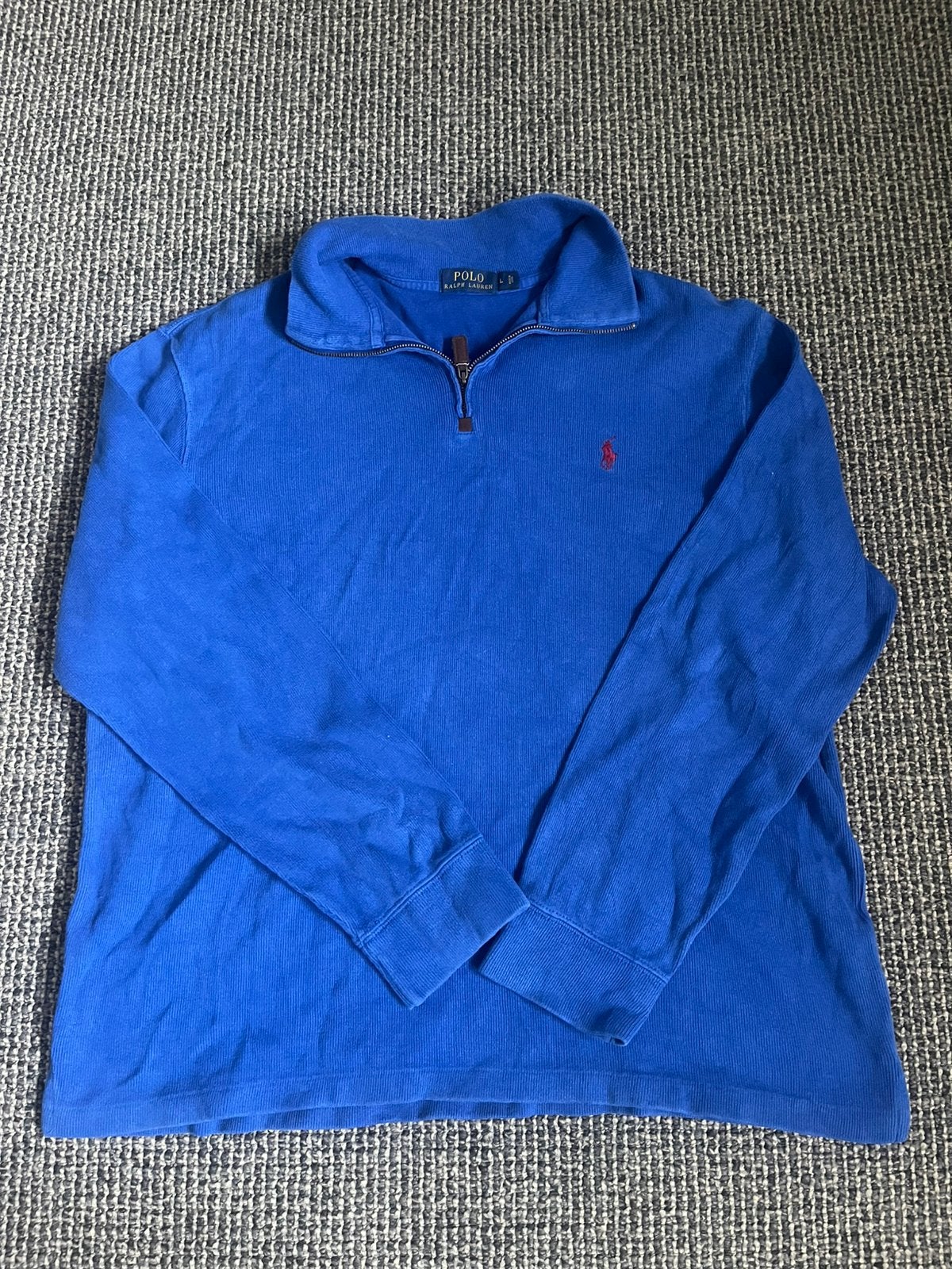 Ralph lauren quarter zip blauw, Kleding | Heren, Ophalen of Verzenden, Zo goed als nieuw, Maat 52/54 (L), Blauw