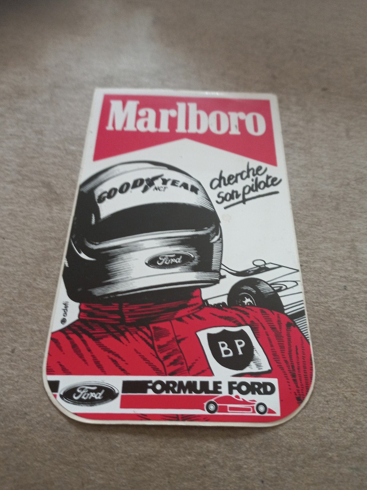 Vintage Marlboro Formule Ford Sticker, Verzamelen, Stickers, Gebruikt, Ophalen of Verzenden
