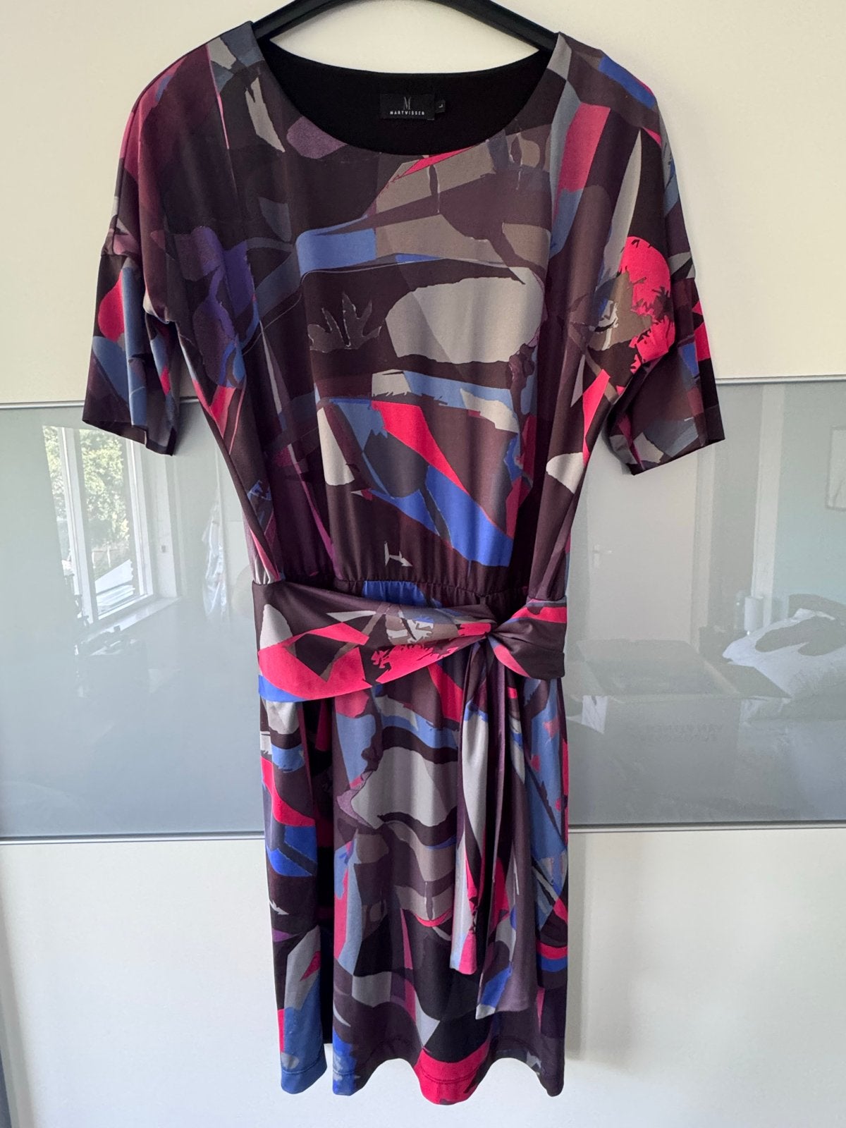 Mart Visser jurk met abstracte print, maat L, Overige kleuren, Maat 42/44 (L), Ophalen of Verzenden, Zo goed als nieuw