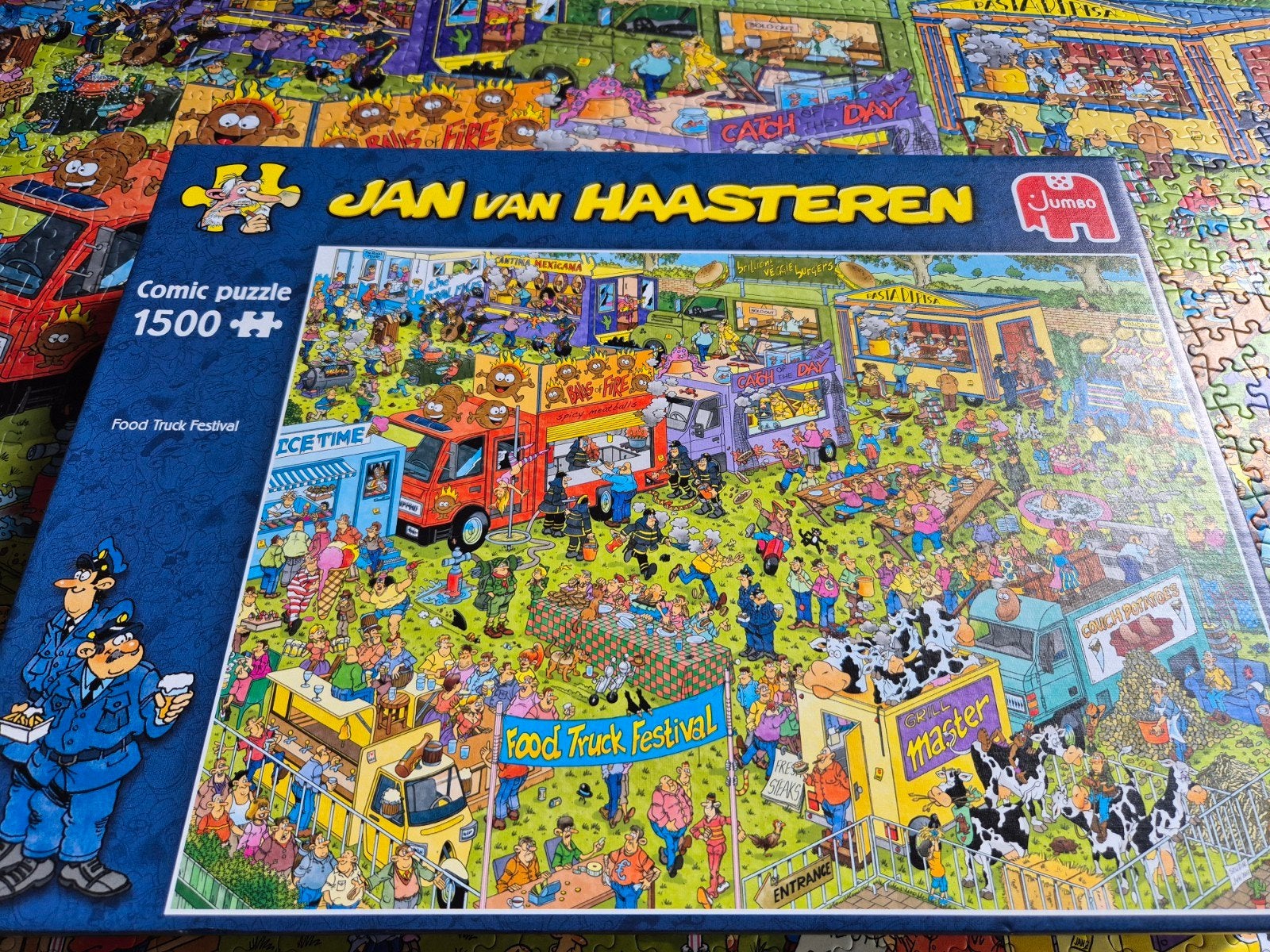 Jan van Haasteren Food Truck Festival, Ophalen of Verzenden, 500 t/m 1500 stukjes, Zo goed als nieuw, Legpuzzel
