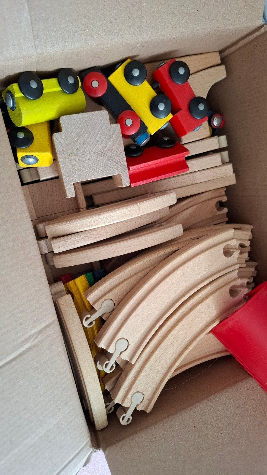 Grote verzameling houten treinrails Eichhorn/Ikea compatibel, Kinderen en Baby's, Ophalen of Verzenden, Zo goed als nieuw