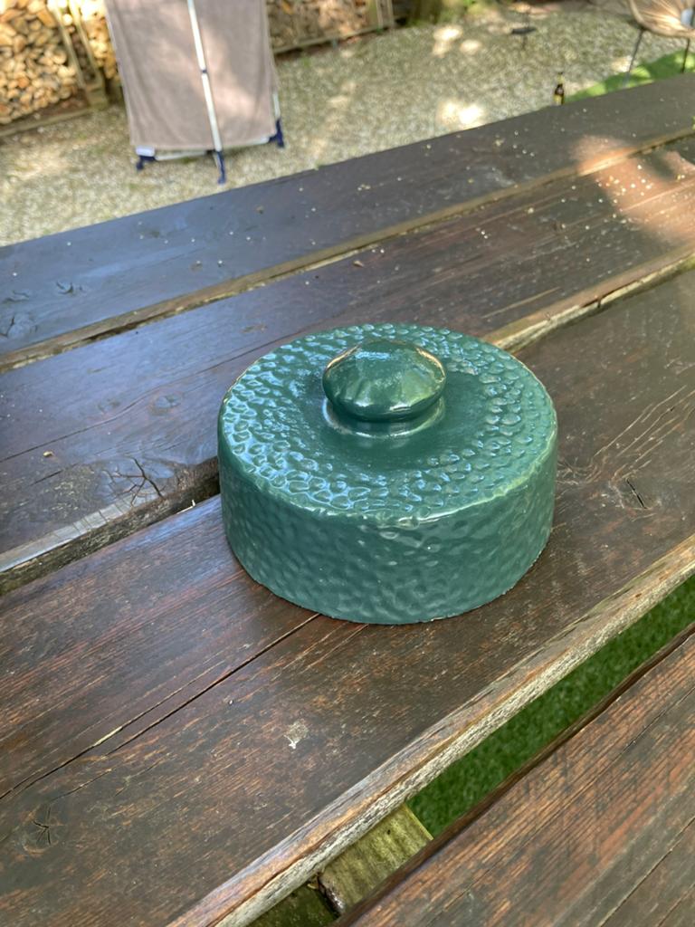 Big green egg damper top, Tuin en Terras, Buitenkeukens, Ophalen of Verzenden, Zo goed als nieuw, Houtskool