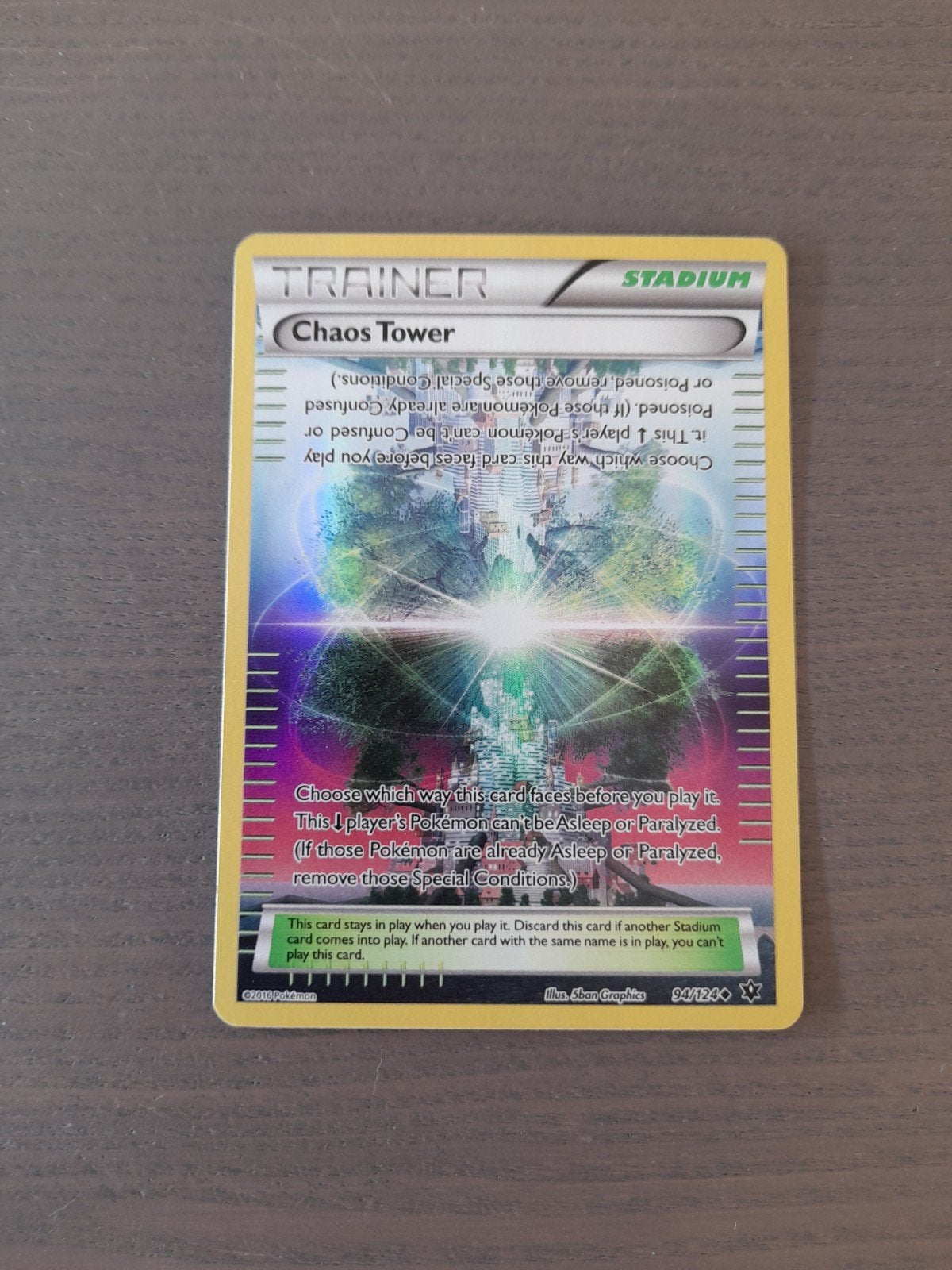 Fates collide 94/124 chaos tower reverse, Ophalen of Verzenden, Gebruikt, Losse kaart, Foil