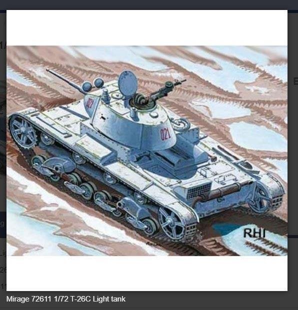 Bouwpakket Mirage-Hobby 72611 T-26C model 1937/45mm Gun, Italeri, 1:32 tot 1:50, Overige typen, Nieuw