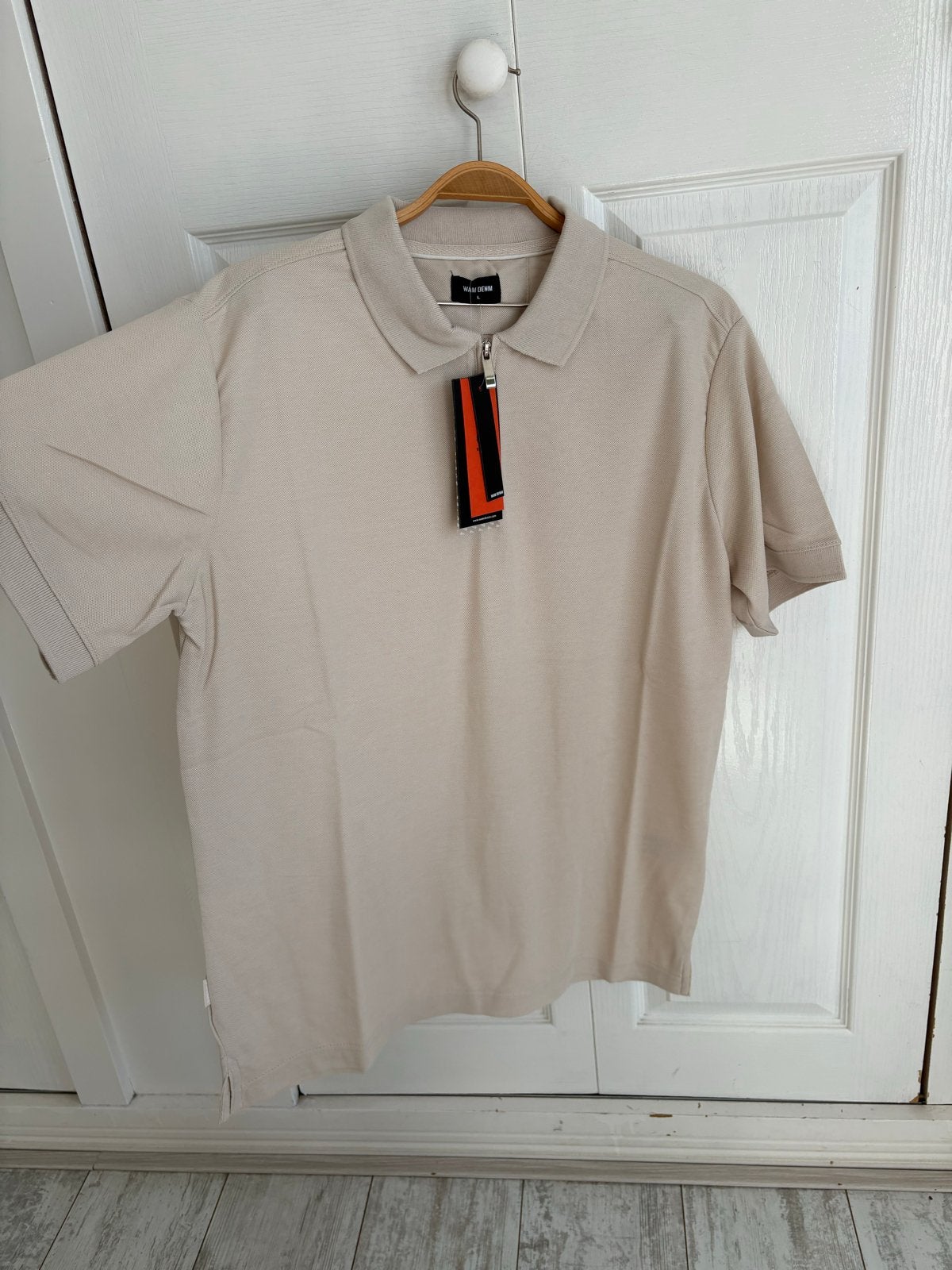 Nieuw WAM DENIM Polo Shirt met Rits - Beige, Ophalen of Verzenden, Nieuw, Maat 52/54 (L), Beige
