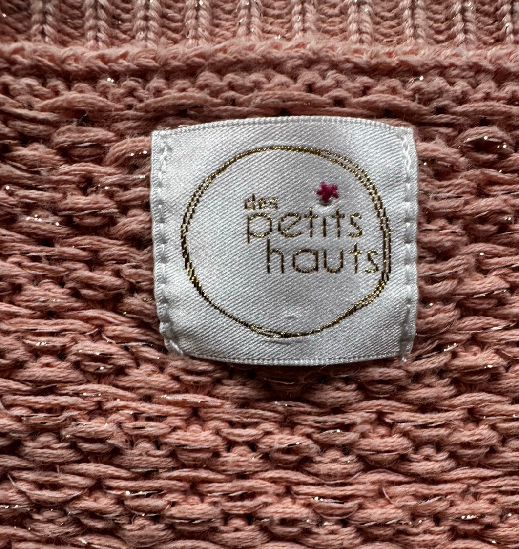 Des Petits Hauts M zalmroze met gouddraad. Zachte katoenmix, Ophalen, Zo goed als nieuw, Maat 38/40 (M), Roze