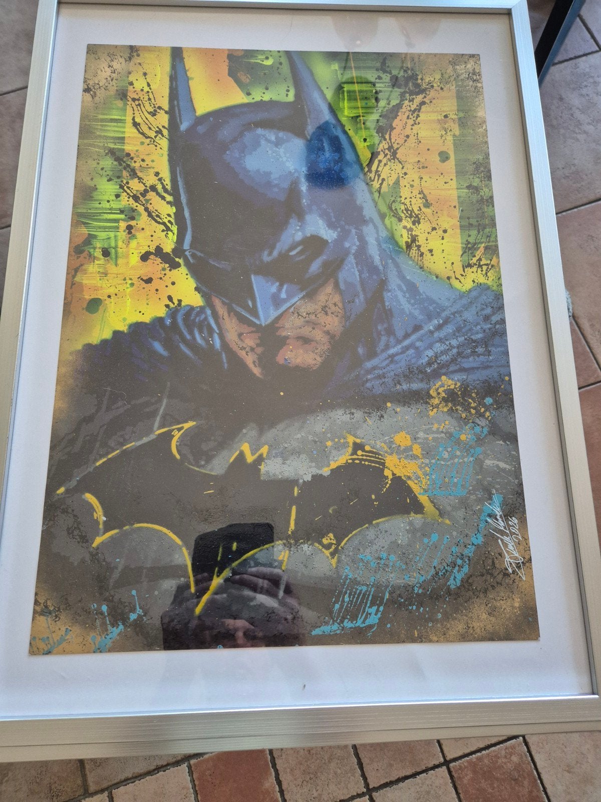 Harry Potter, Joker, Batman spraypaint gesigneerd, Film, Ophalen of Verzenden, Overige technieken, Papier/karton