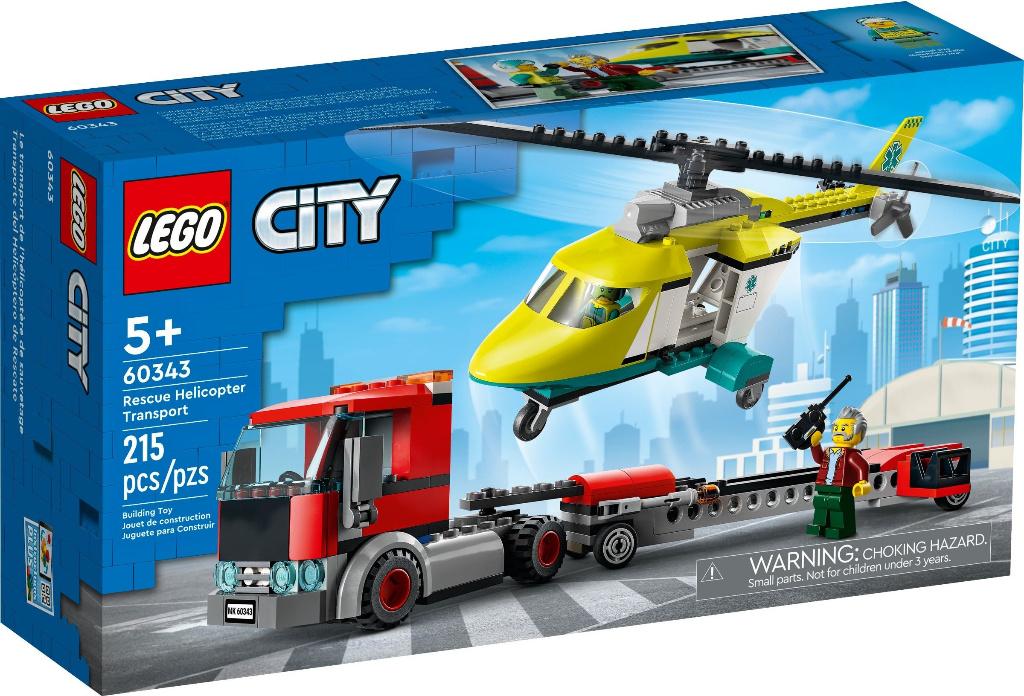 LEGO 60343 CITY - Reddingshelikopter transport (sealed), Ophalen of Verzenden, Nieuw, Complete set, Lego