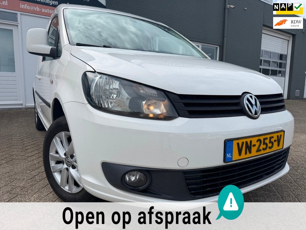 Volkswagen Caddy 1.6 TDI van 1ste Eig met parkeersensoren en, Voorwielaandrijving, Euro 5, Stof, Gebruikt