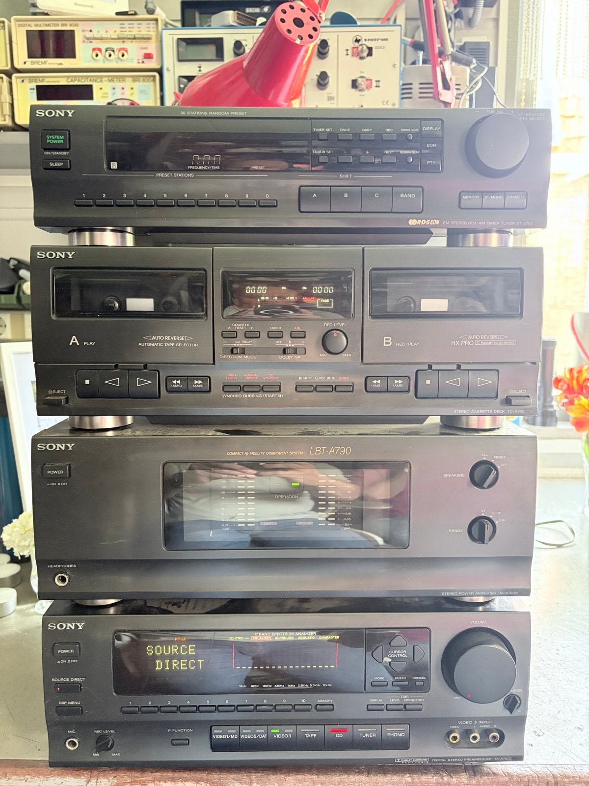 Sony Stereo Toren - Compleet met Tuner, Cassettedeck, Verste, Audio, Tv en Foto, Stereo-sets, Ophalen, Gebruikt, Cassettedeck