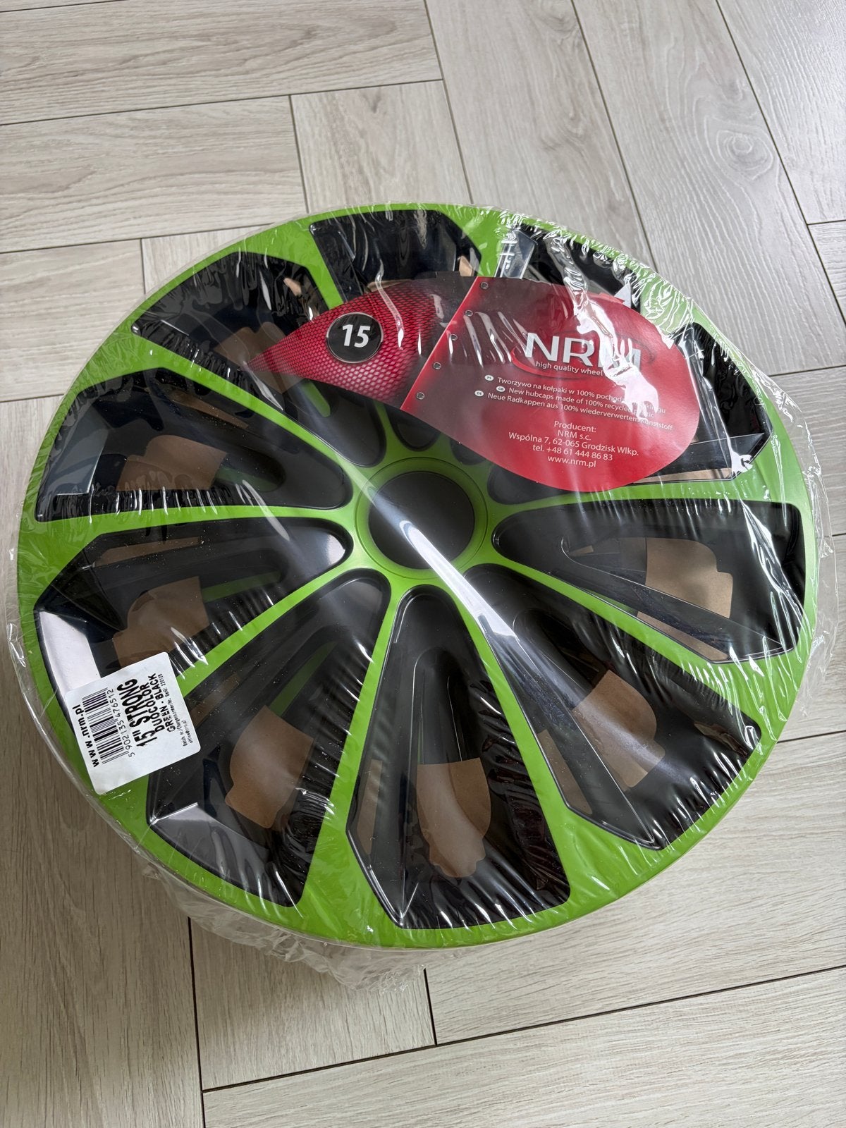 Nieuwe wieldoppen set 15 inch groen/zwart, Auto diversen, Wieldoppen, Ophalen, Nieuw