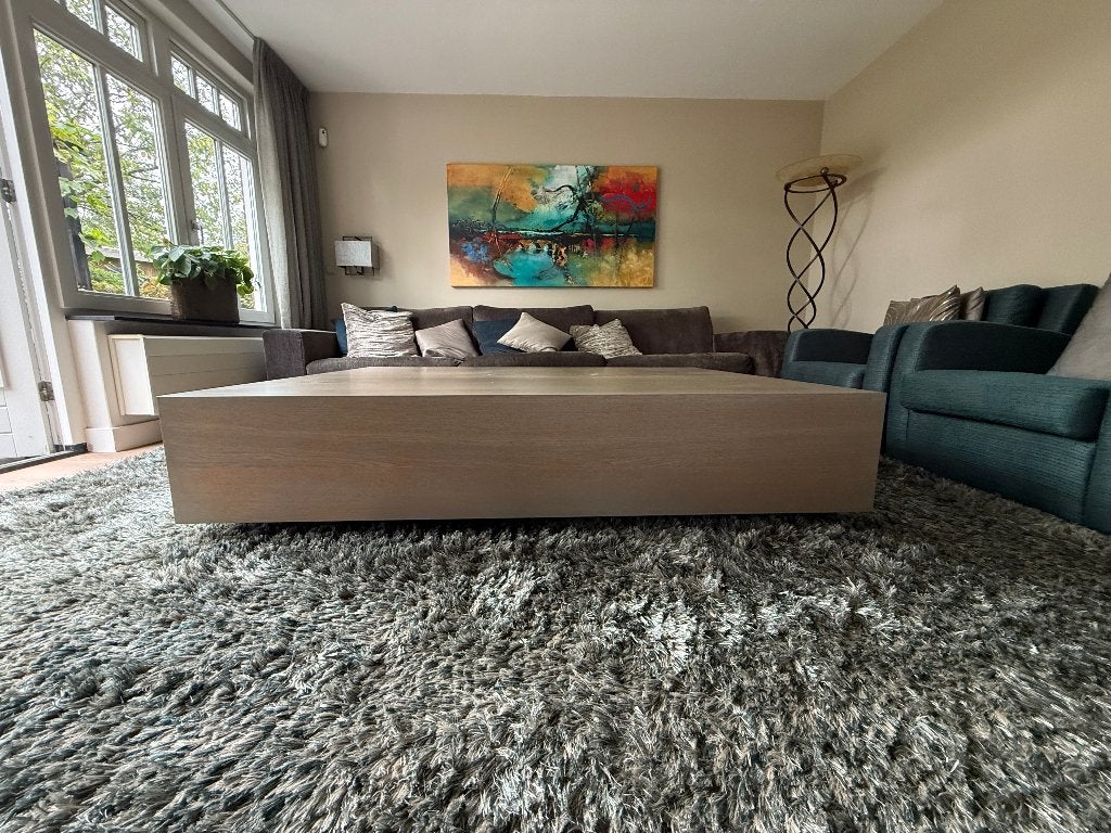 Eikenhouten salontafel, Ophalen, Gebruikt, 100 tot 150 cm, Eikenhout