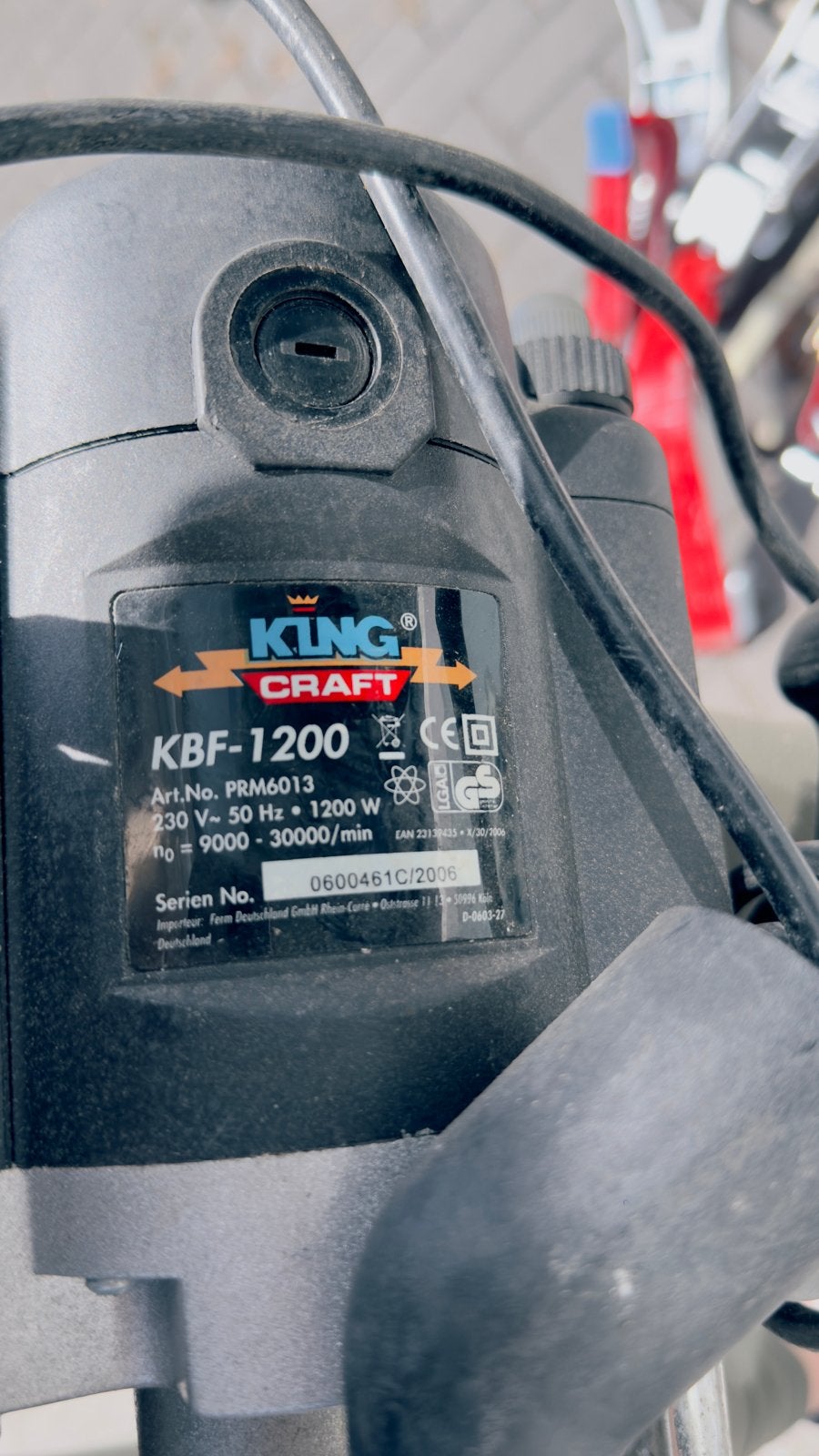 King Craft Bovenfrees KBF-1200 - Krachtige Router, Ophalen, Gebruikt, Elektrisch, Bovenfrees