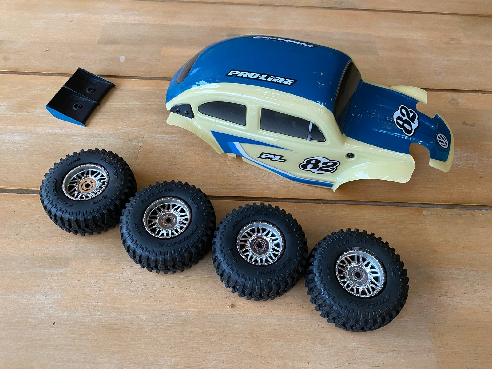 Nieuwe Arrma Grom Proline bug body, spoiler en wielen, Overige merken, Auto, Groter dan 1:32, Nieuw