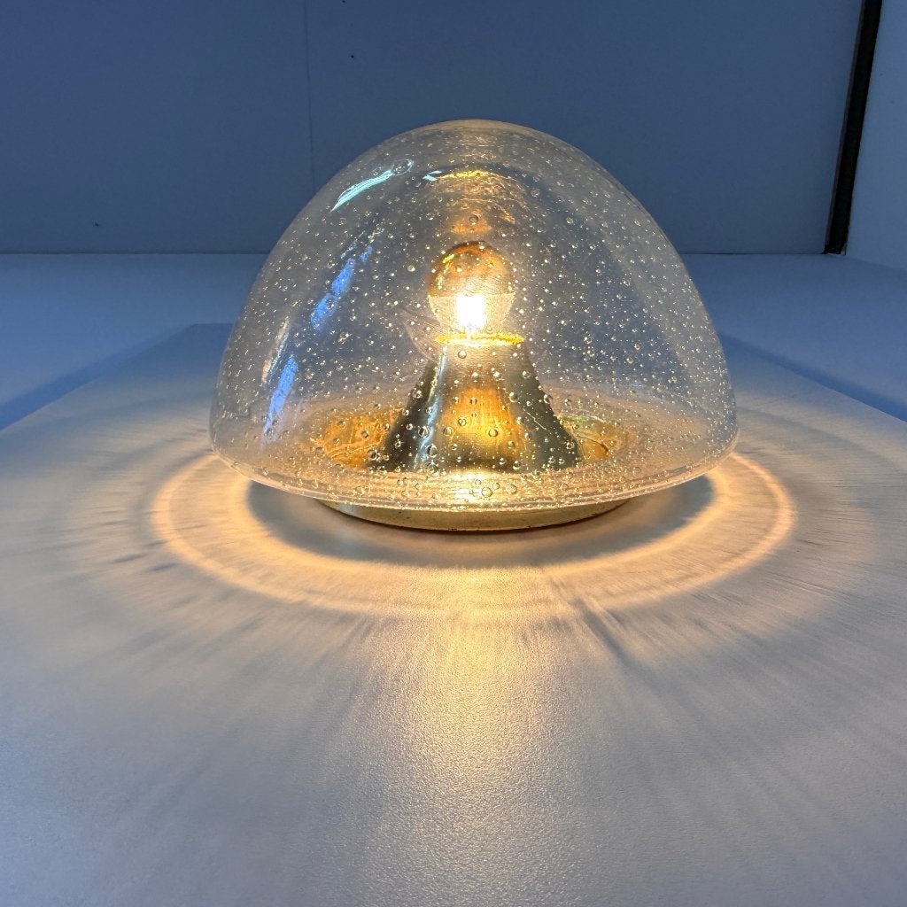 Hoffmeister bubble glass gouden plafond- of wandlamp, D, Hoffmeister leuchten, Inclusief lichtbron, Zo goed als nieuw