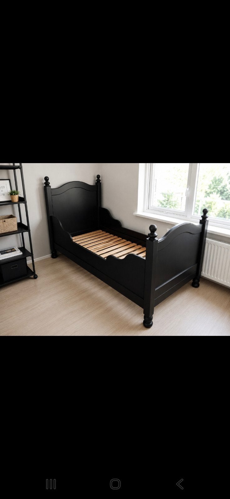 Leuk houten bed 90x190, Ophalen of Verzenden, Gebruikt, Eenpersoons, 90 cm