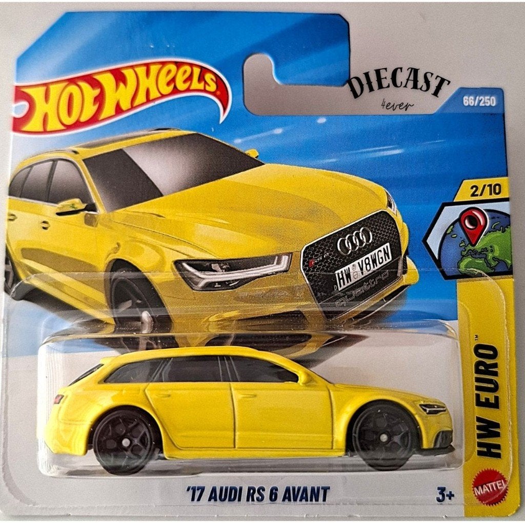 Hot Wheels '17 Audi RS 6 Avant, geel, Ophalen, Nieuw, Auto