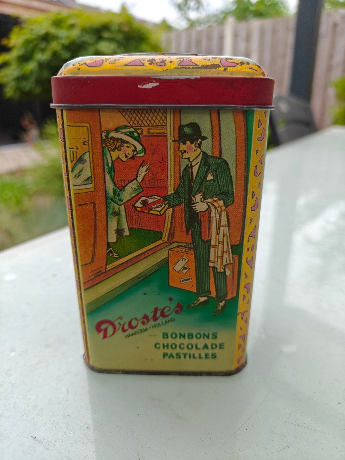 Vintage Droste's Cacao blik, Ophalen of Verzenden, Gebruikt, Overige, Droste