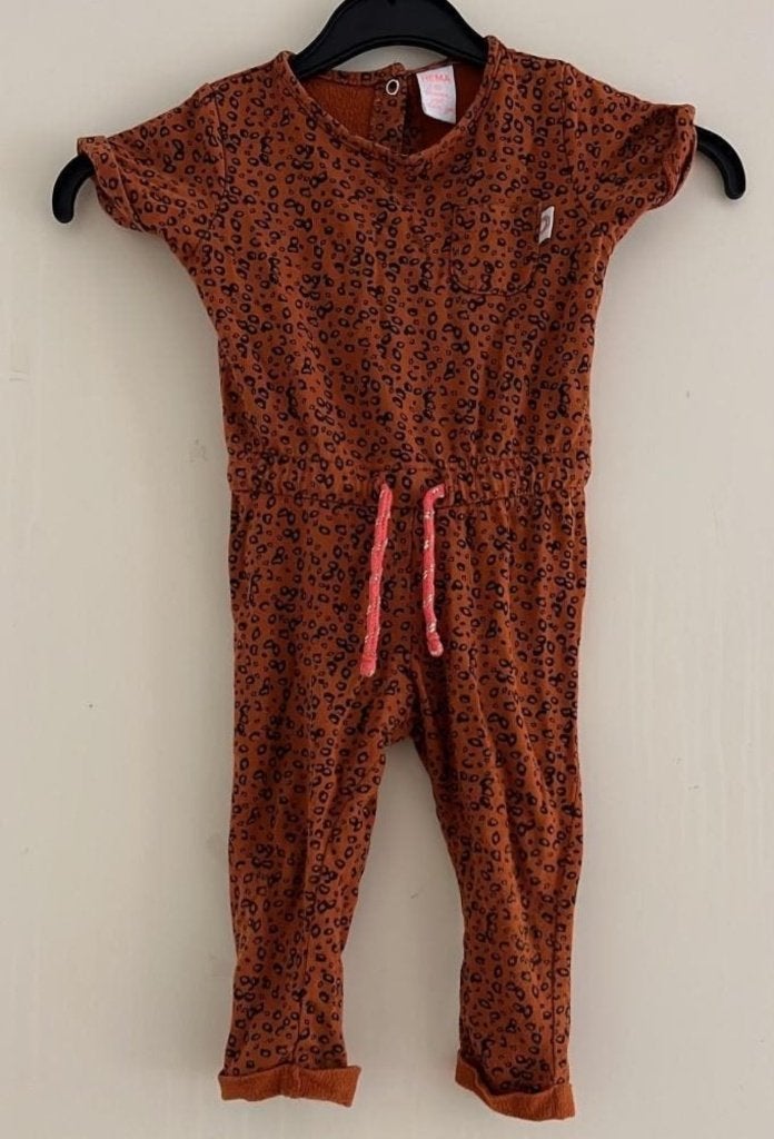 hema panter jumpsuit maat 80, Gebruikt, Hema, Pakje, Verzenden