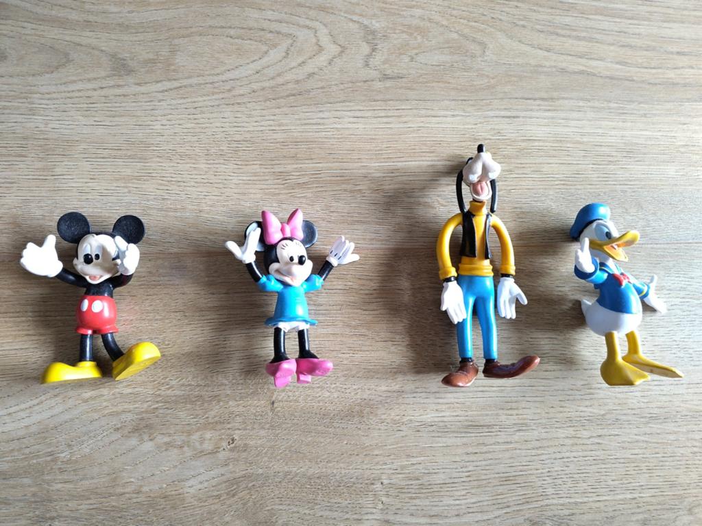 Disney Figuren: Mickey, Minnie, Goofy, Donald Duck Set, Verzamelen, Poppetjes en Figuurtjes, Ophalen of Verzenden, Gebruikt