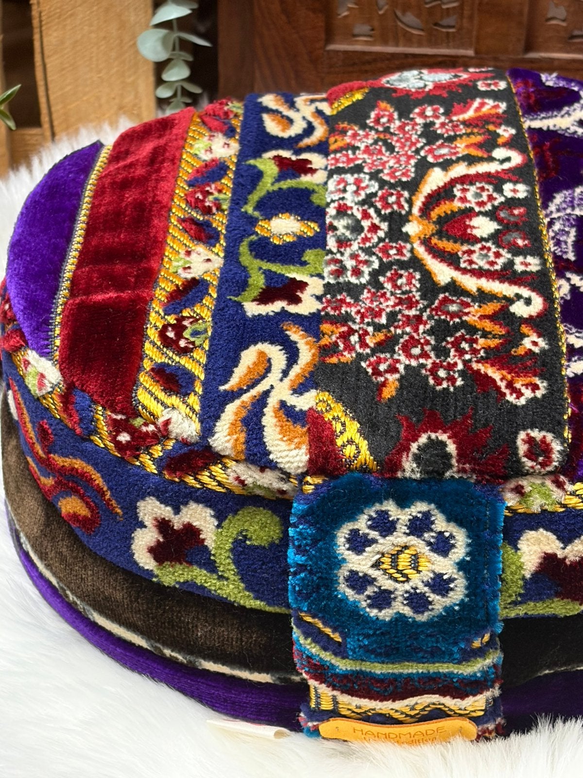 Handgemaakt meditatiekussen - patchwork – boekweit vulling, ., Nieuw, Ophalen of Verzenden, Yoga-accessoire