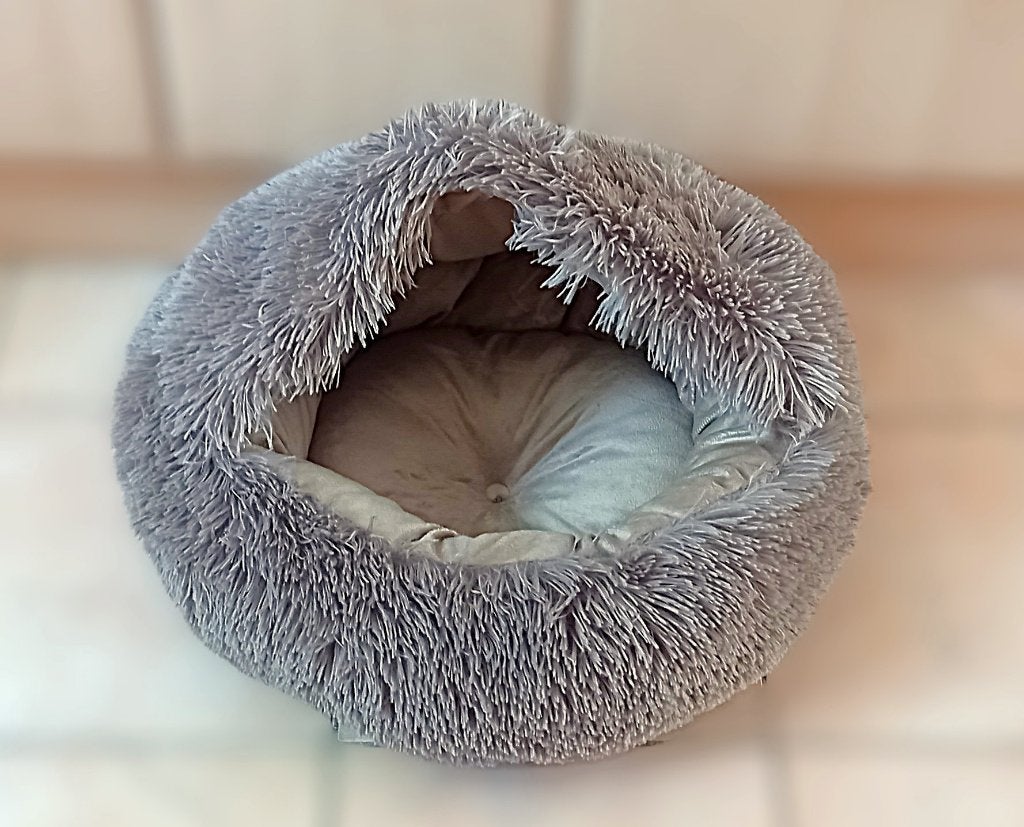 Zachte pluche katten- en hondenmand - holletje - Ø 50 cm, Ophalen of Verzenden, Overige
