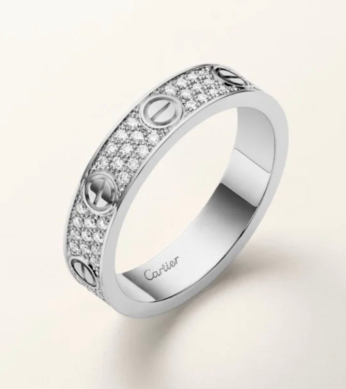 Cartier LOVE ring, kleine uitvoering, volledig bezet, maat19, Sieraden, Tassen en Uiterlijk, 19 tot 20, Ophalen of Verzenden, Zo goed als nieuw