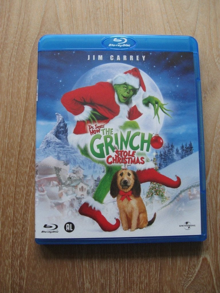 Blu-ray How The Grinch Stole Christmas Jim Carrey, Alle leeftijden, Nederlands, Film, Ophalen of Verzenden