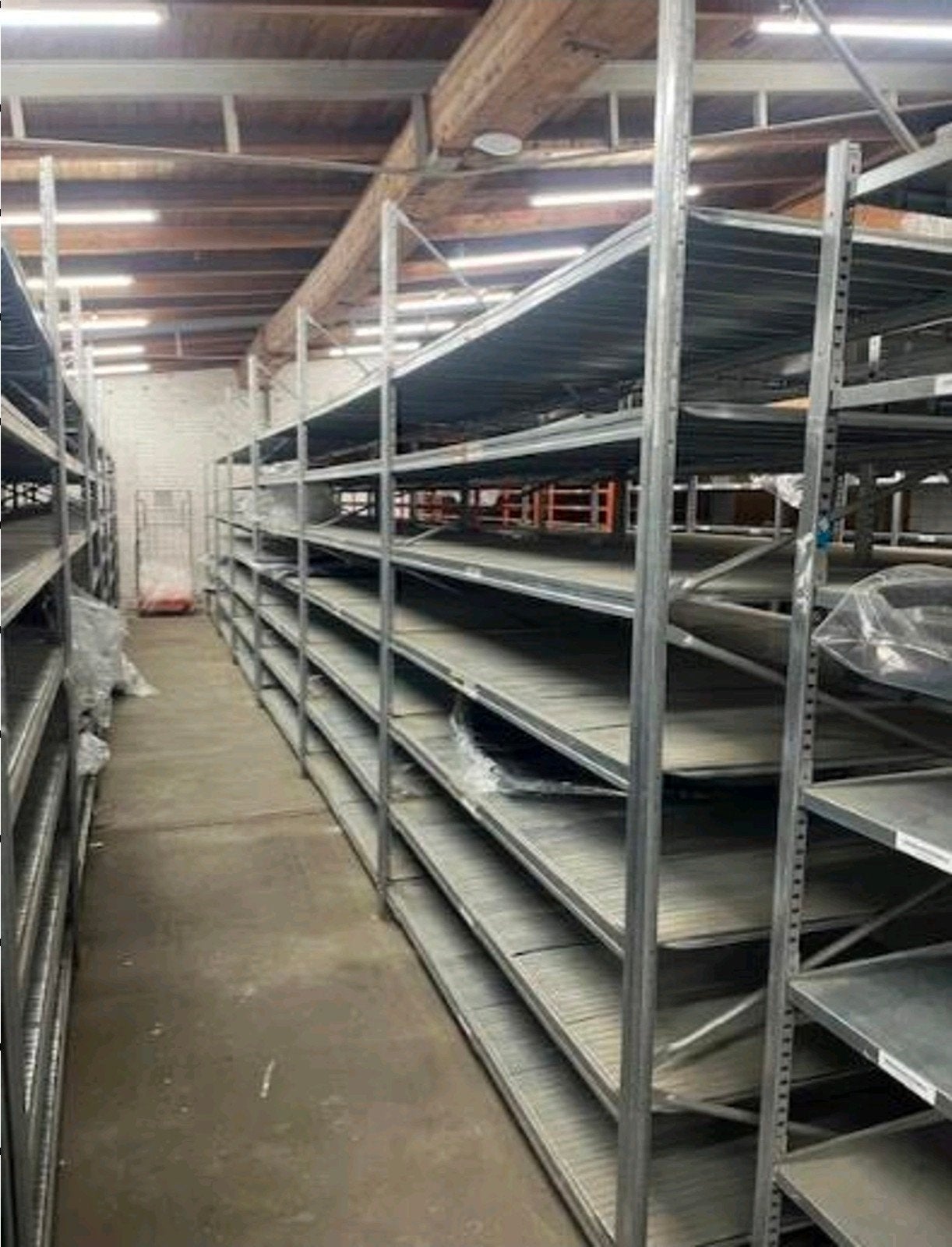 5,5 meter metalsistem legbordstelling , magazijnstelling, Ophalen