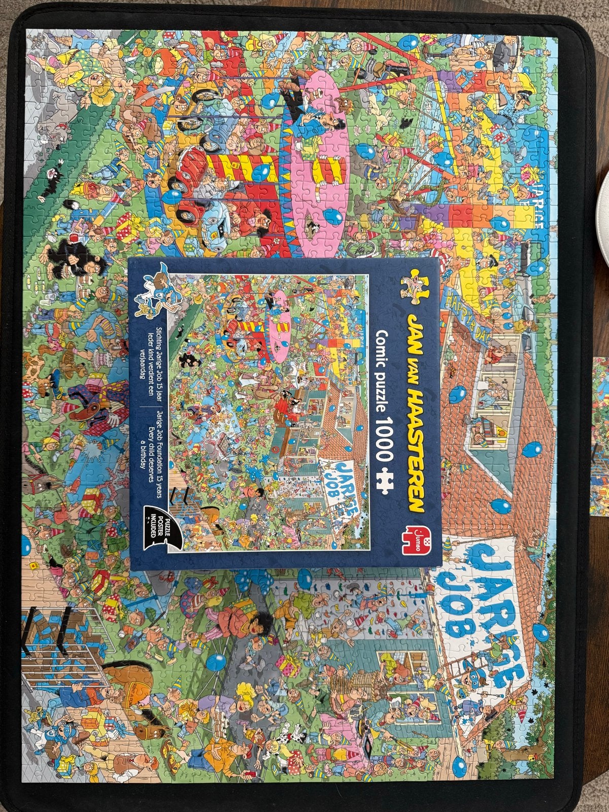 Jan van Haasteren 1000 stukjes - Jarige Job, Ophalen of Verzenden, 500 t/m 1500 stukjes, Zo goed als nieuw, Legpuzzel