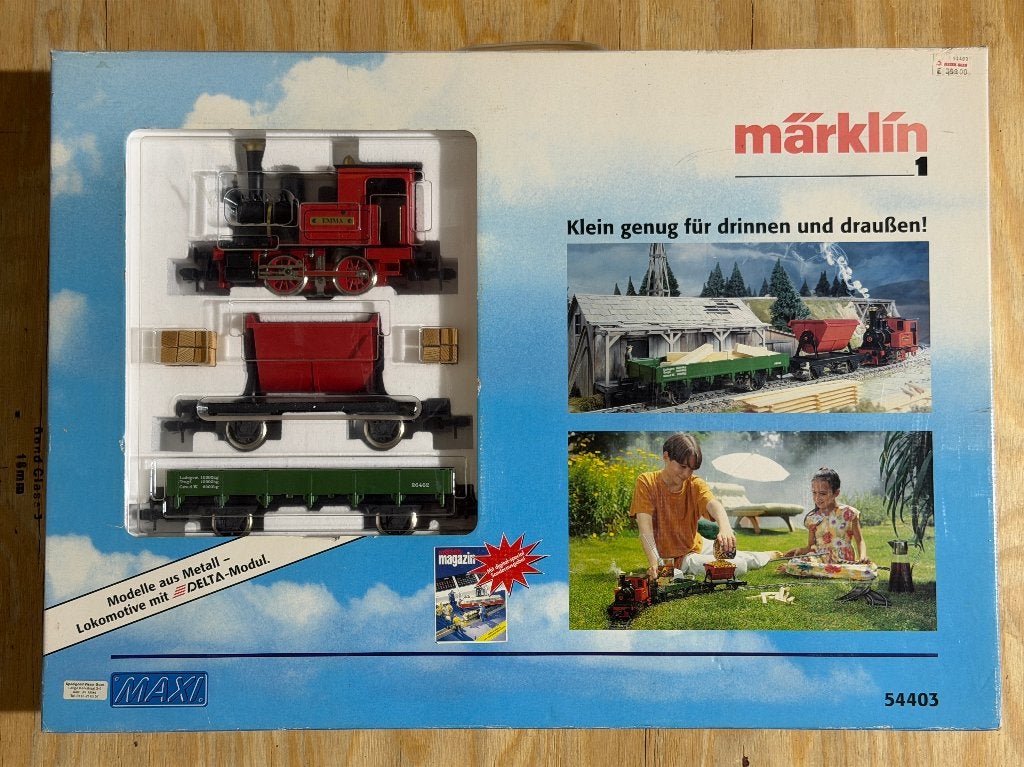 NIEUW Märklin 54403 Emma Treinset Spoor 1 Startset Maxi LGB, Ophalen, Treinset, Gelijkstroom of Wisselstroom, Nieuw