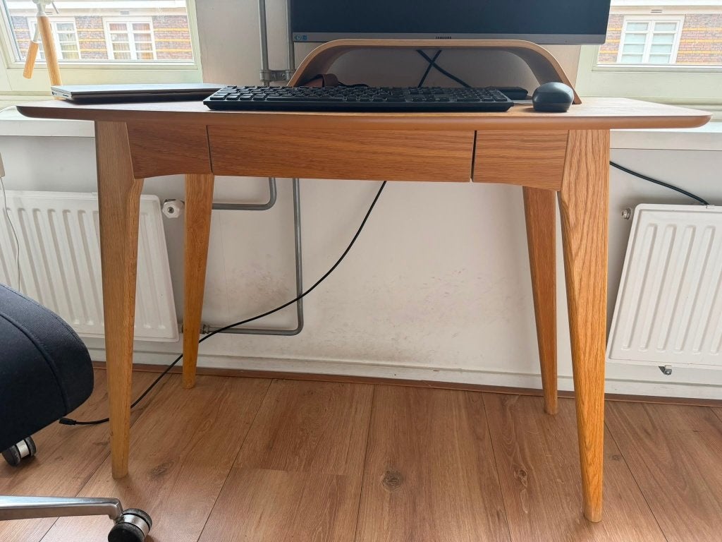 Oak desk, Ophalen, Gebruikt, Hout, Bruin