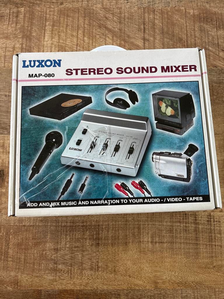 Luxon MAP-080 Stereo Sound Mixer - Vintage Audio Mixer, Ophalen of Verzenden, Nieuw, Minder dan 5 kanalen, Microfooningang
